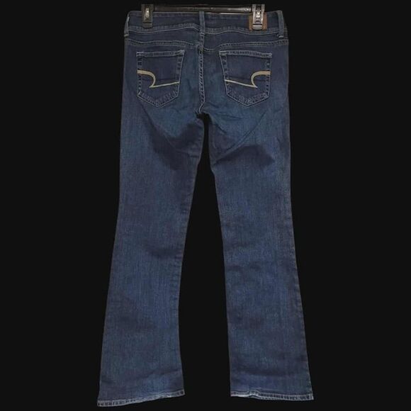 American Eagle Stretch Slim Boot Size 4 Dark Wash - Picture 3 of 5